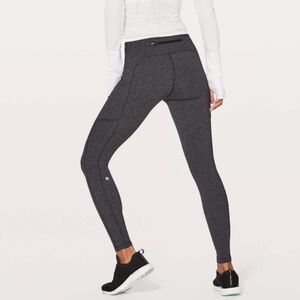 Lululemon Speed Up Tight 28" Power Luxtreme Variegated Knit Black Heathered